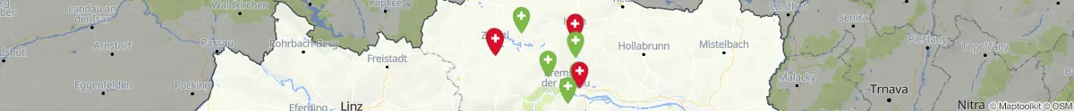 Kartenansicht für Apotheken-Notdienste in der Nähe von Krumau am Kamp (Krems (Land), Niederösterreich)